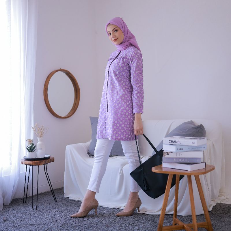 LILAC TUNIK Batik Indonesia by SUBUR BATIK