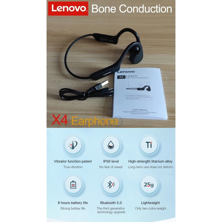 LENOVO ThinkPlus X4 Bone Conduction Bluetooth 5.0 Earphone
