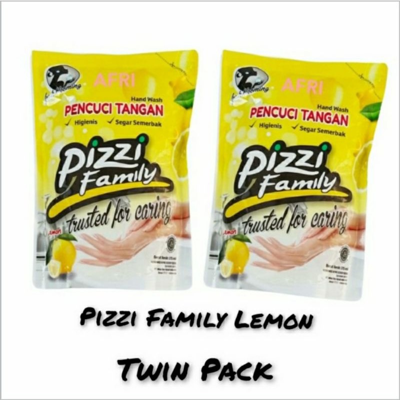 Sabun Cuci Tangan Pizzi Family Lemon Hand Soap 375 Ml Paket Twin Pack