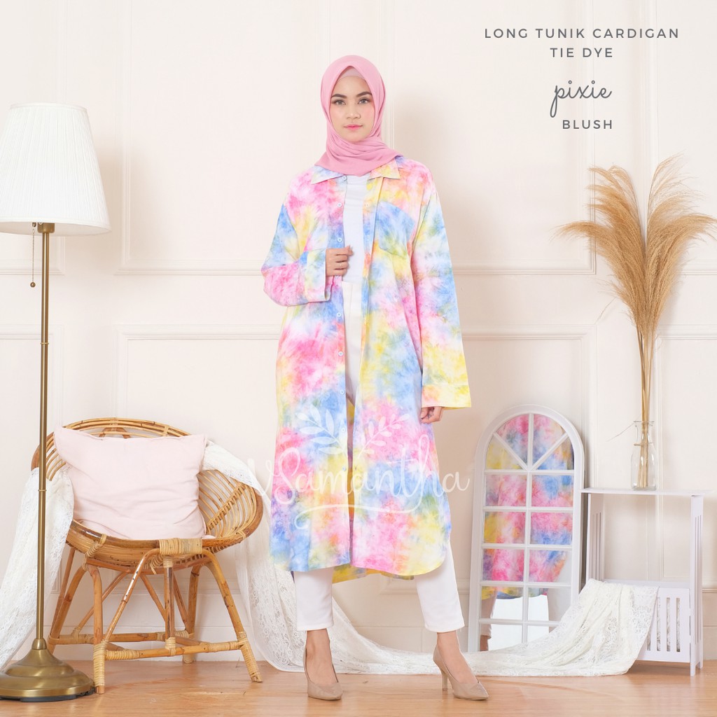 vSamantha - Tunik  Cardigan Tie Dye PREMIUM