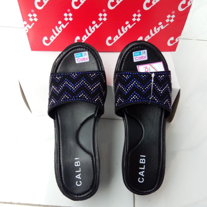 Sandal Wanita Wedges Selop Calbi ZigZag