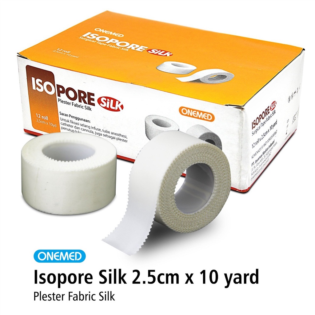 Isopore Silk 2,5cm x 9,2m Onemed Plester Kertas Medical