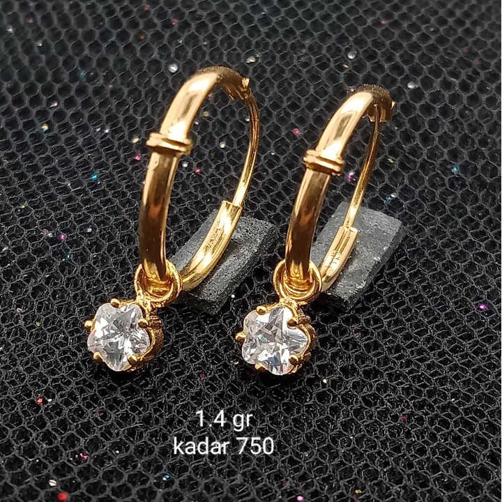 Anting Jipsi Emas 17K - 1.4 gr Kadar 750 - 1121