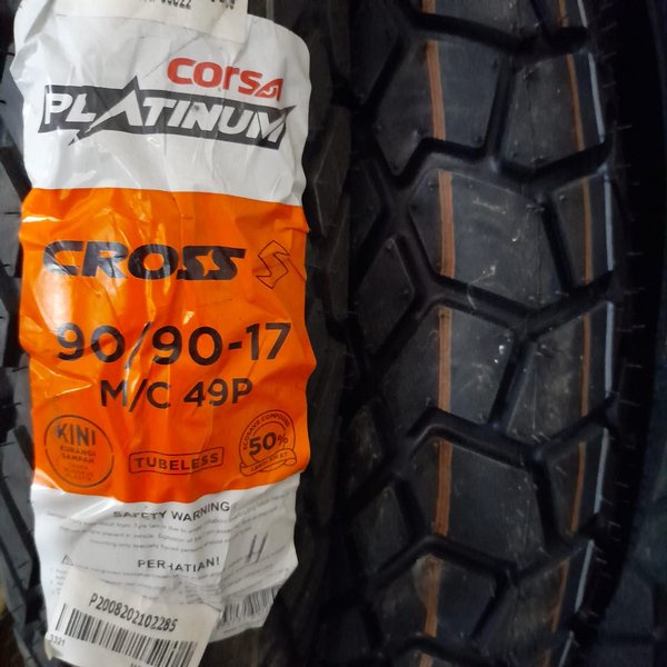 Ban motor bebek Corsa Cross S 90 90 17 platinum tubeless