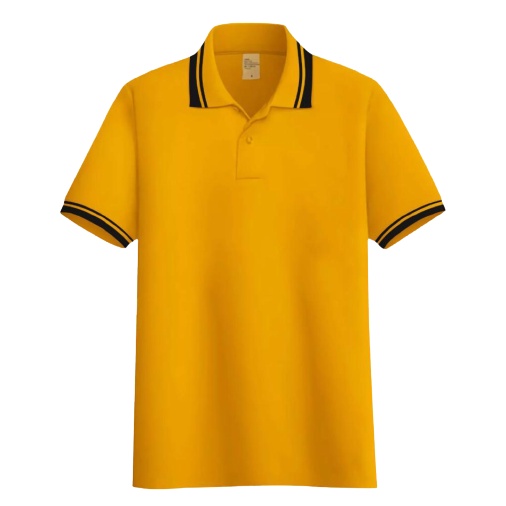 Kaos polos - Poloshirt Kuning Gold kerah stripe | kaos kerah pria polo shirt lengan pendek | atasan baju kaos seragam polos