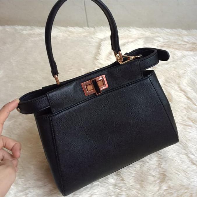 promo tas wanita cewek branded fashion handbag fendi peekaboo mini terbaru