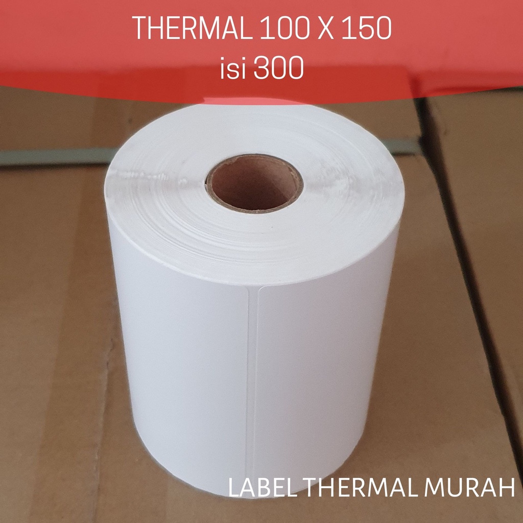 label thermal 100x150 100 x 150 A6 isi 300 per roll