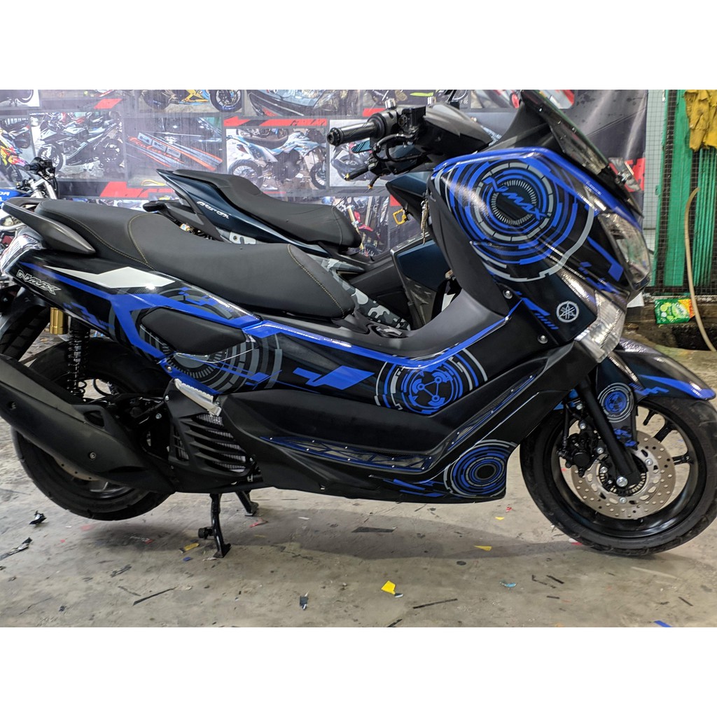 Stiker Nmax Decal Full Body NMAX Premium Blue Electro Glossy DNKZ