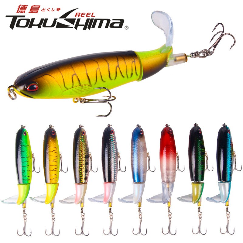 Spoon Lure Umpan Mancing Umpan Pancing Buatan Whopper Plopper Popper Alat Pancing Murah Alat Pancing Umpan Ikan Umpan Pancing 35.2g/14cm VIB 3D Eyes relix nusantara