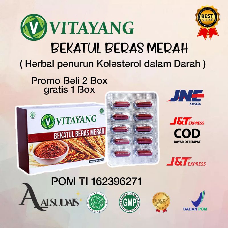 

VITAYANG BEKATUL BERAS MERAH OBAT HERBAL ALAMI UNTUK KOLESTEROL DALAM DARAH