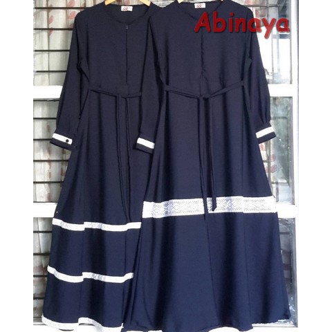 GAMIS SYARI JUMBO Dress Muslim BUSUI Abinaya Wolfis Monalisa renda 1 & 2