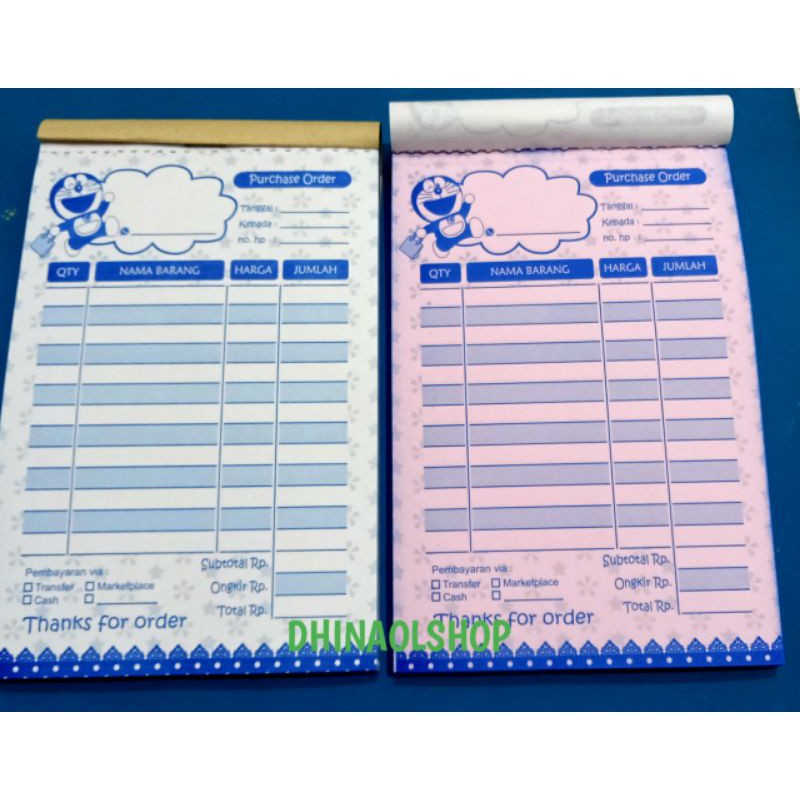 

NOTA OLSHOP 2 PLY 1/4 FOLIO / NOTA OLSHOP MOTIF DORAEMON