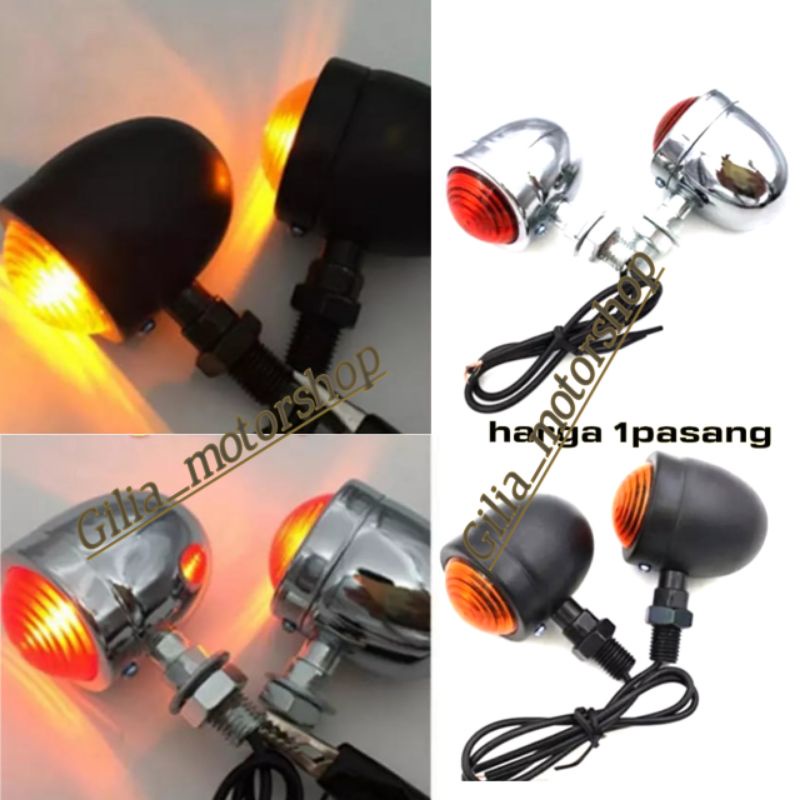 lampu sen Acipi C70 Japstyle Custom Riting Sein Acipi bohlam Universal Motor