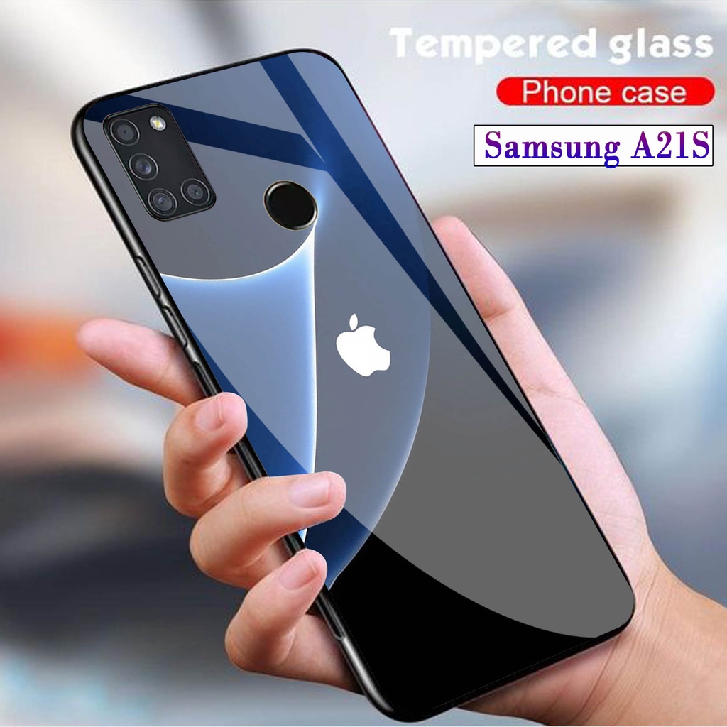 Softcase Glass Kaca SAMSUNG A21S - Case Hp Pelindung Handphone SAMSUNG A21S [ A04]