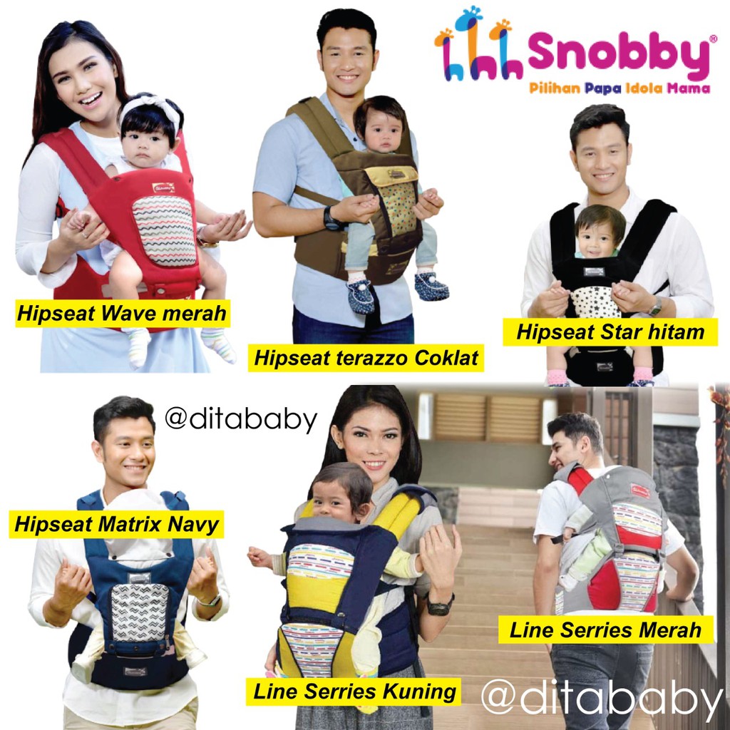 GENDONGAN BAYI 6 POSISI SNOBBY Gendongan Hipseat Saku TPG 2148 Star 2145 Wave 2147 Matrix 2146 Terazzo Hip seat gendongan