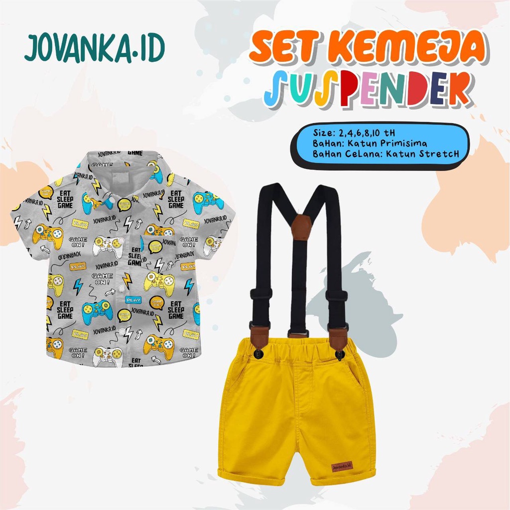 Set Kemeja Suspender Jovanka