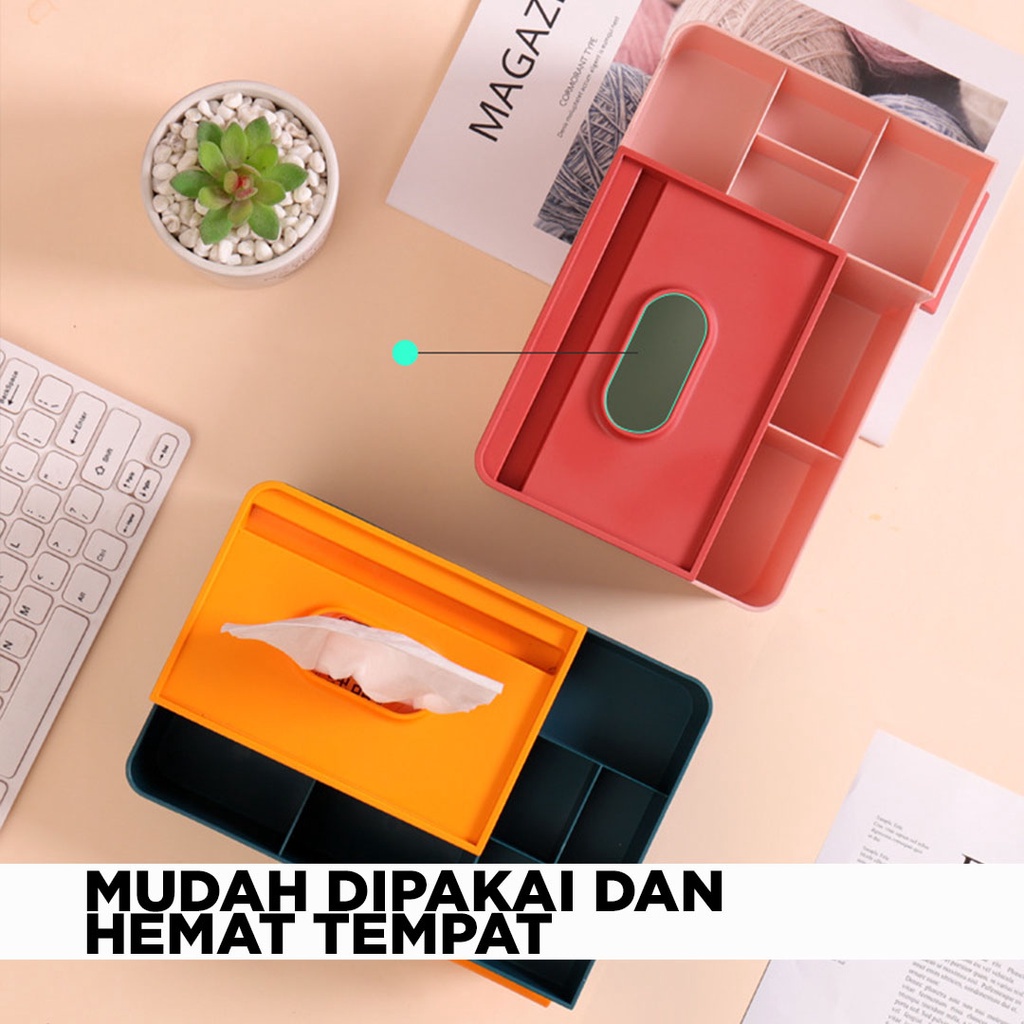 Kotak Tissue Serbaguna | Tissue Box |  Kotak Penyimpanan | Smartphone Holder |Tissue Box Multifungsi | Tisu