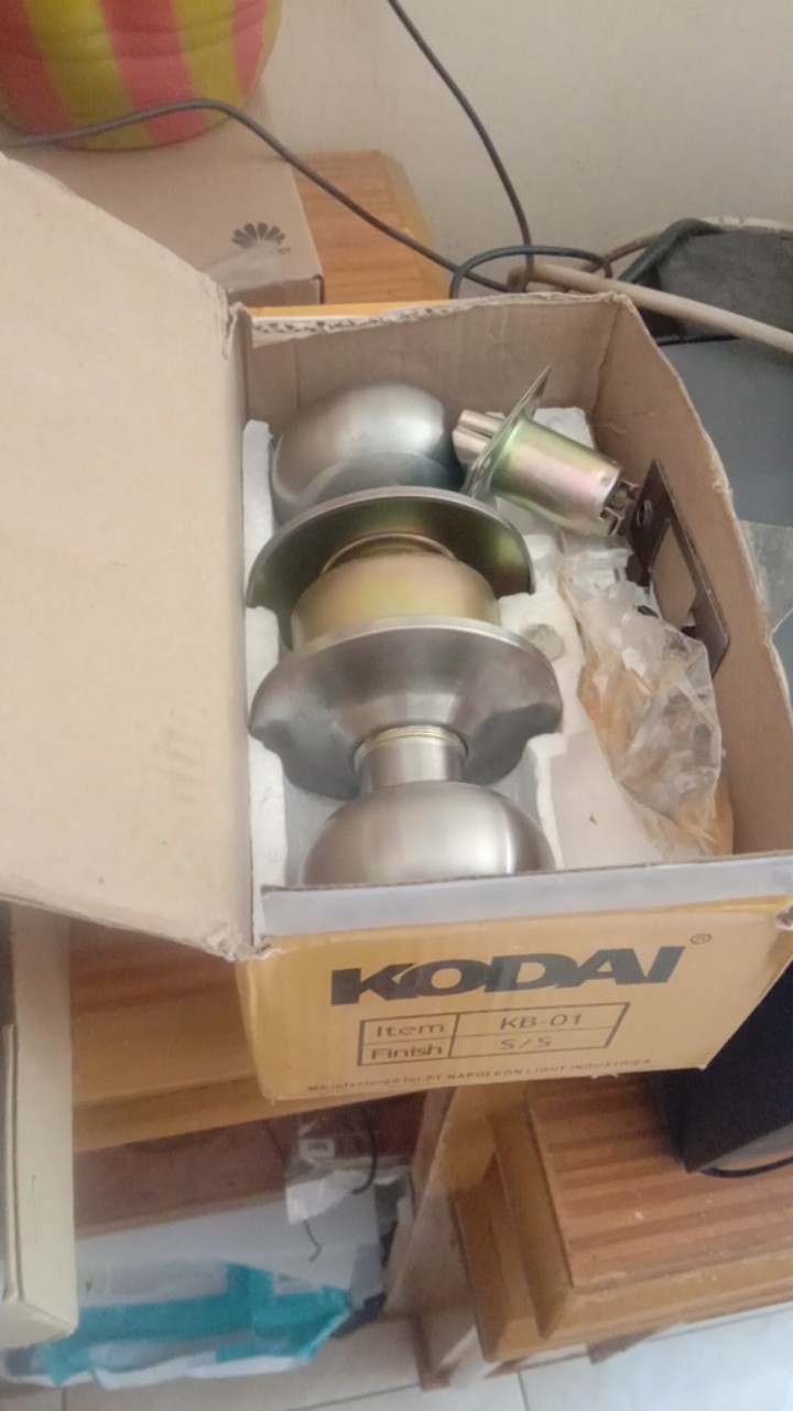 Kunci Bulat Kodai Jantung Kuningan / Gagang Tarikan Handle Putar