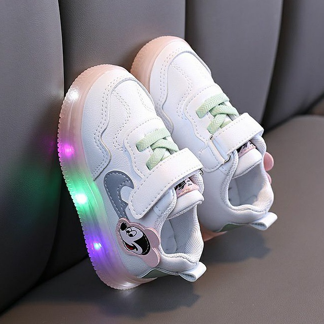 Juragan Junior (COD) Sepatu BRISKE Lampu LED Anak Perempuan Size 15-25