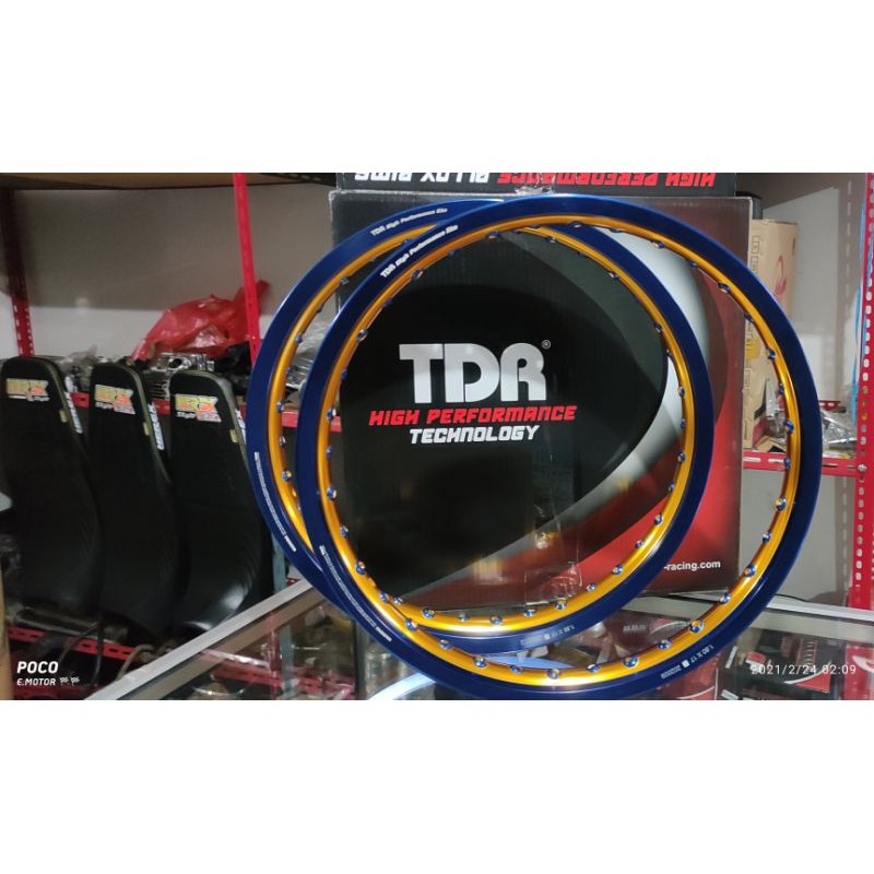 Velg TDR 2 Tone 160 dan 185 Blue Gold