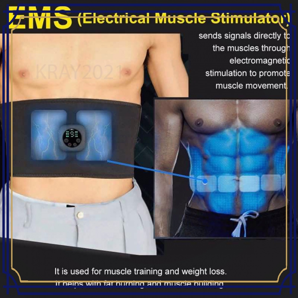 Alat Stimulator Otot Fitness Belt Six Pack EMS Muscle - BY283
