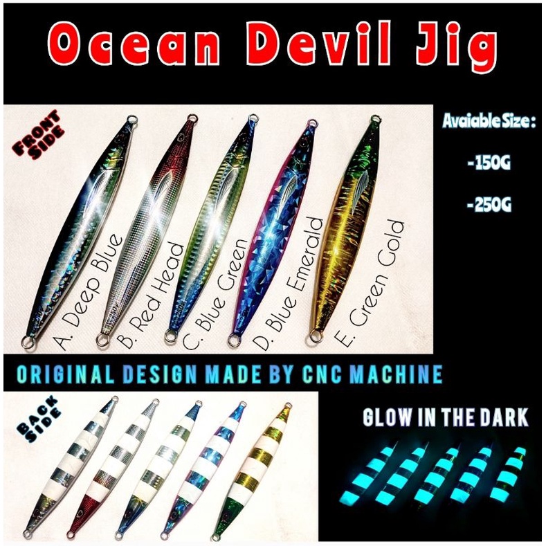 Metal Jig Ocean Devil Original Design 150gr &amp; 250gr