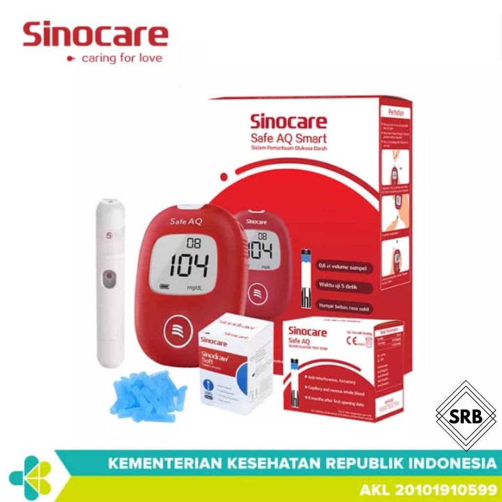 Sinocare Safe AQ Smart Alat Cek Gula Darah