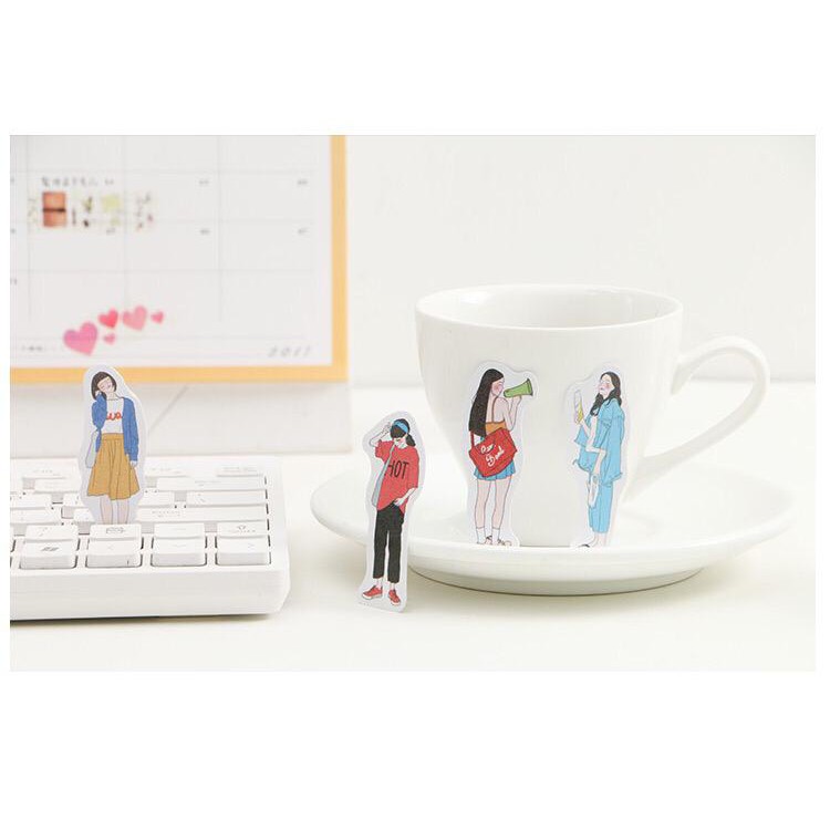

《PLAN-V》40 PCS INFEELME GIRL ILLUSTRATION STICKER | CHARACTER DECO STICKER