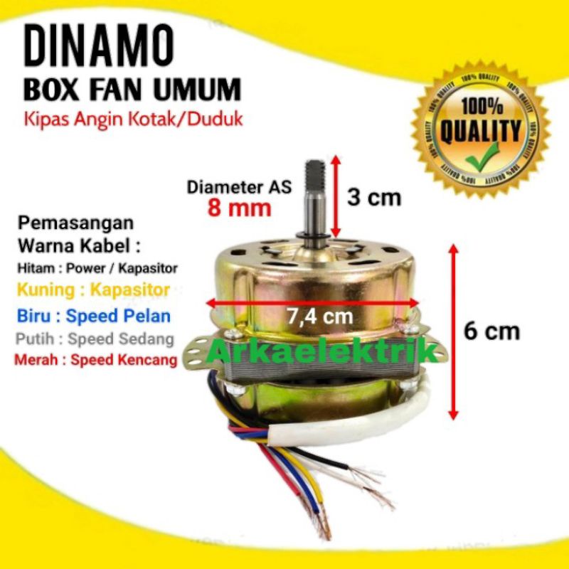 Dinamo Kipas Angin Box Fan Kotak Umum RRT Sanex Motor Kipas Angin