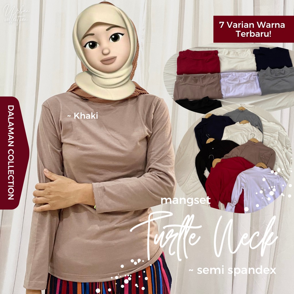 Manset Kaos Wanita / Manset Baju muslim / Inner wanita muslim / Manset turtleneck / Daleman Muslim