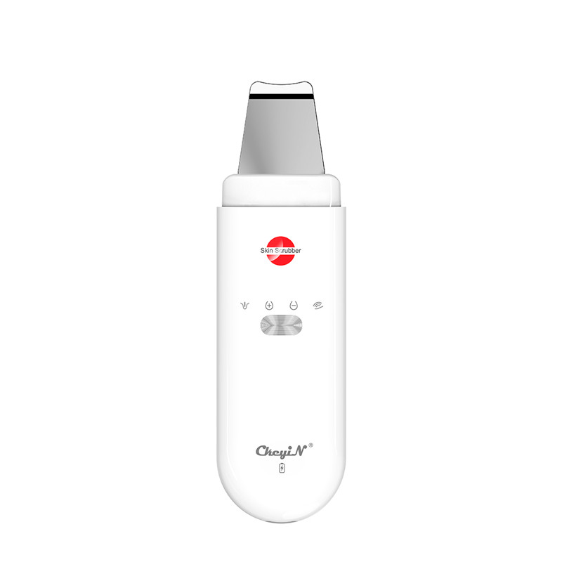 

CkeyiN Face Scrubber Spatula Blackhead Remover Pore Cleaner Ultrasonic Clean Ion EMS for Facial Moisturizing Lifting