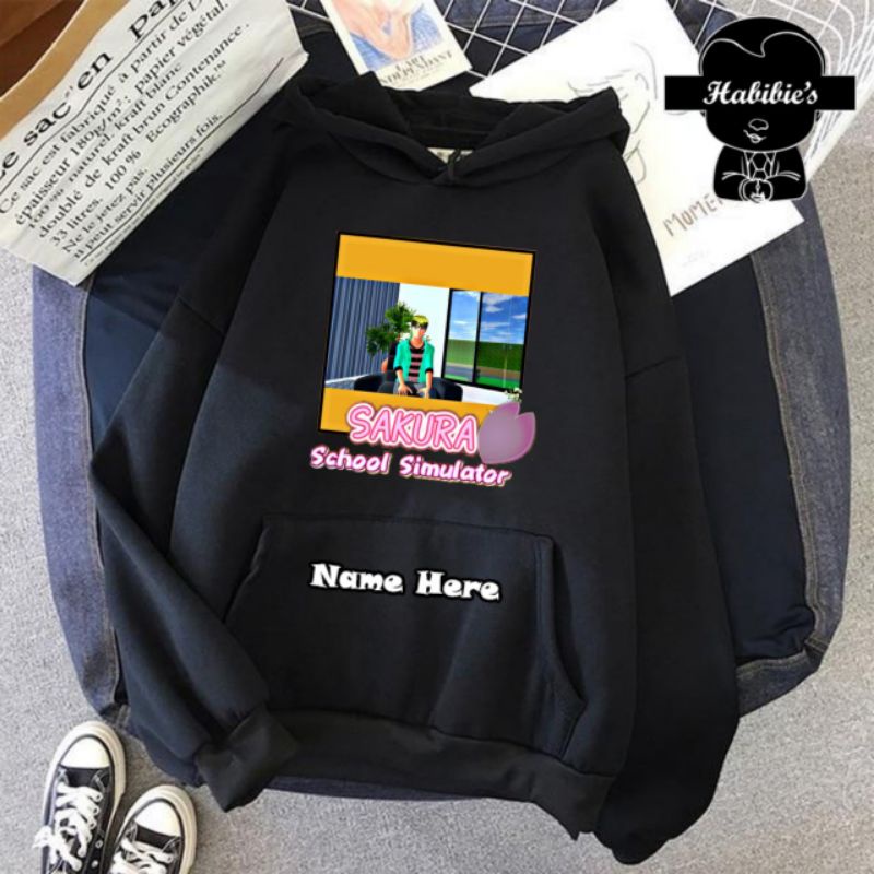 Jaket Hoodie Anak Unisex Game Sakura School Simulator Boy Characters 155 - Habibie's