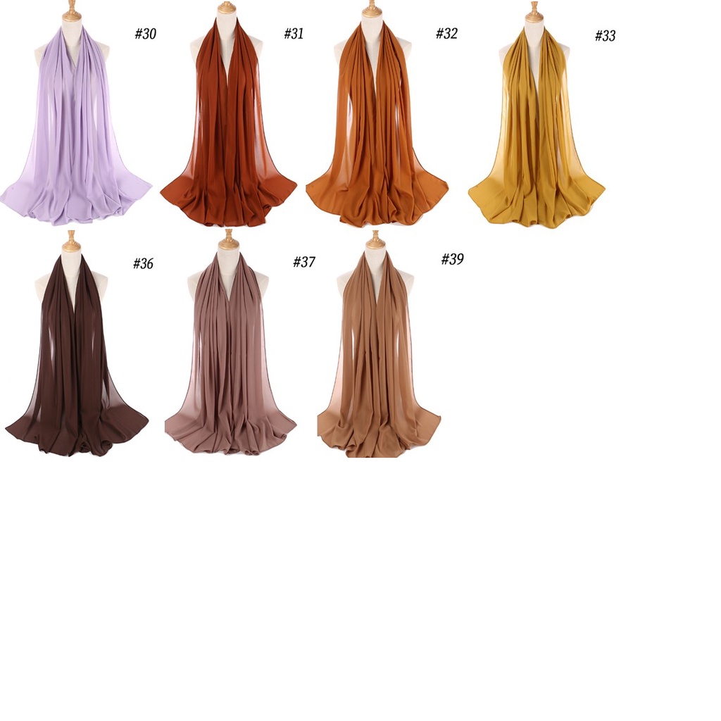 BV.ID HJ182 HEAVY CHIFFON PASHMINA ARABIAN PASHMINA PREMIUM QUALITY CHIFFON HIJAB IMPORT HIJAB