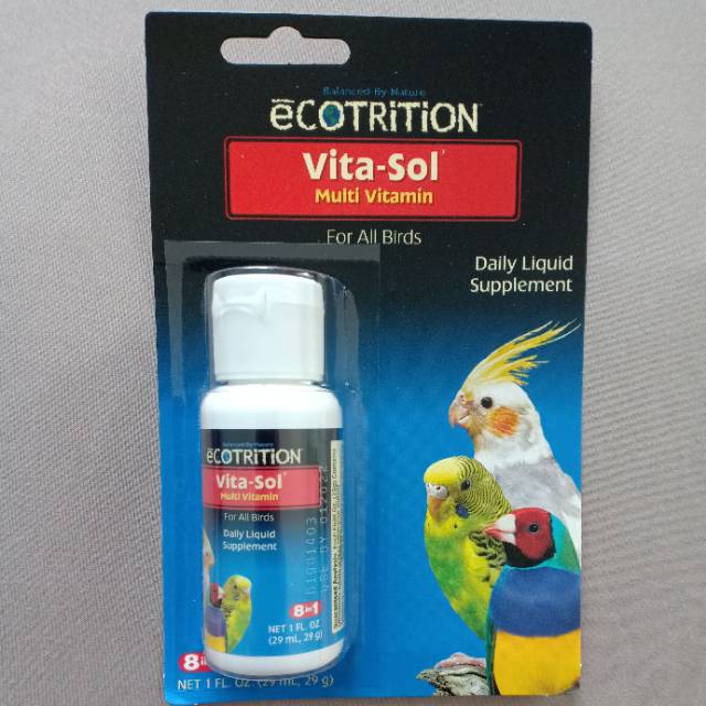 Vitasol multi vitamin daily liquid supplement burung Ecotrition 29ml 8in1