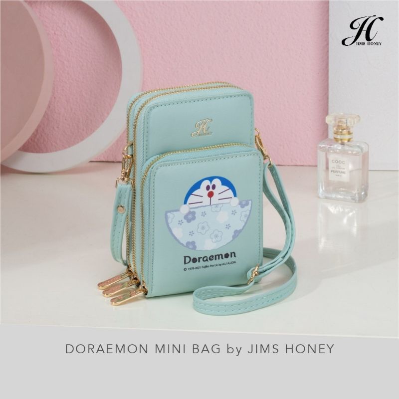 Free Box Doraemon Bag Jims Honey Tas HP Selempang Wanita