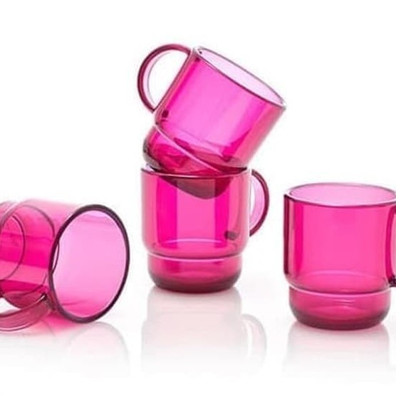 [PRO-OKT 20] Fuchsia Clear Mug 4 pcs