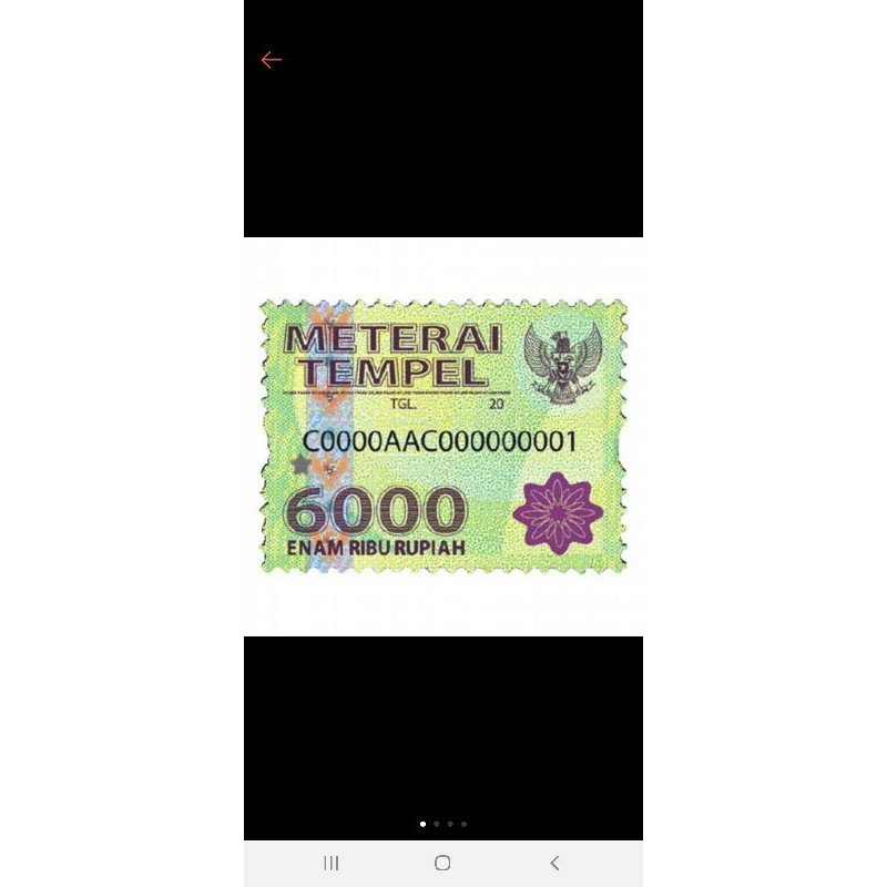 Materai Meterai Tempel 6000 Asli Pos Indonesia