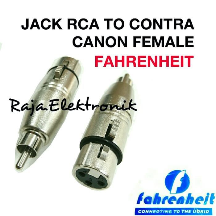JACK RCA TO CONTRA CANON FEMALE FAHRENHEIT JEK/JACK COVER CANON TO RCA