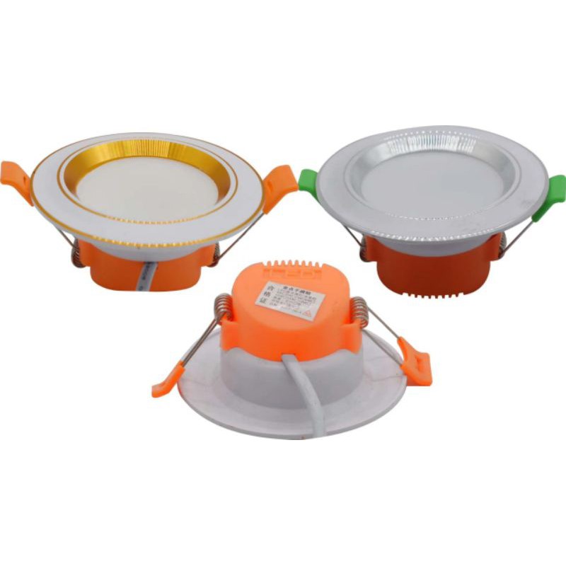 Lampu LED 3 Colour Downlight Cahaya 5 Watt 220 V Lampu Indoor