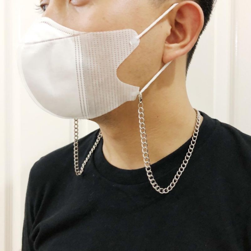 Kalung pengait masker model rantai buat pria dan wanita