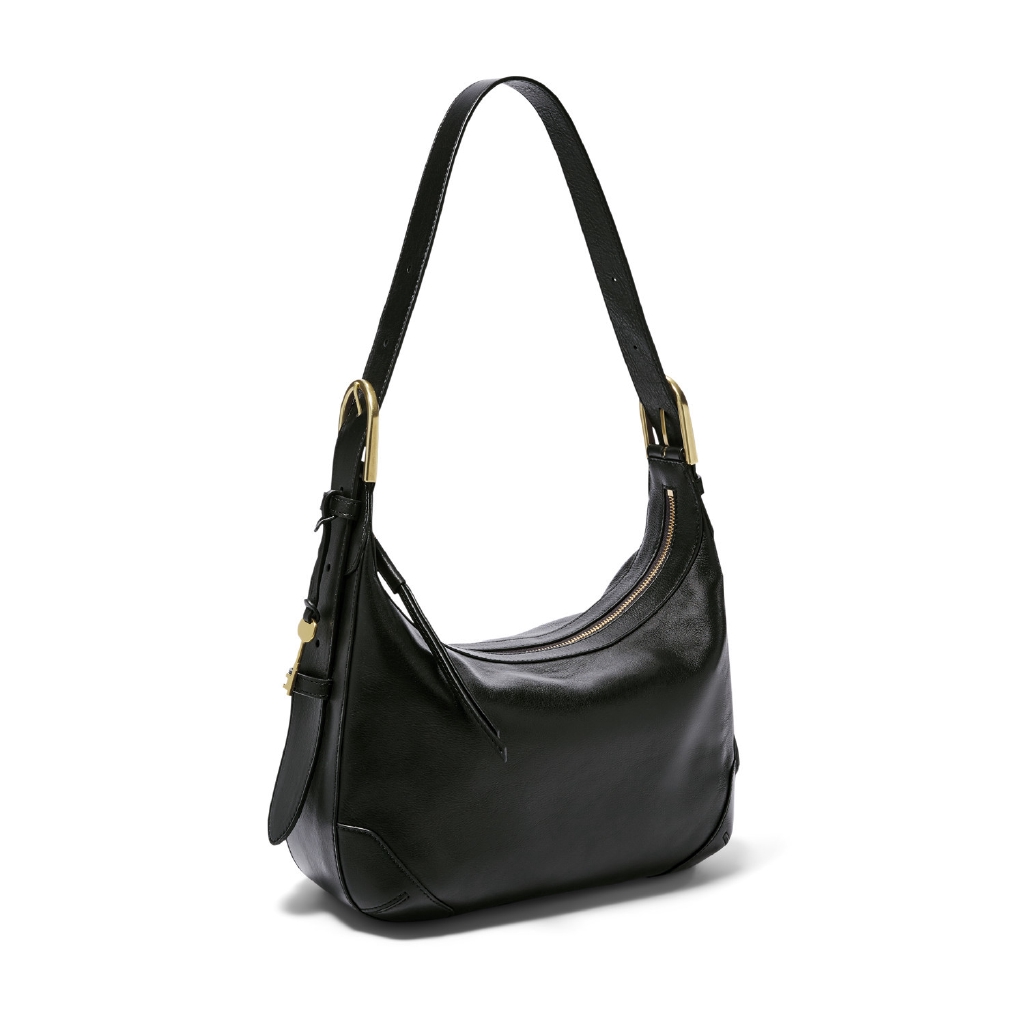Fossil Hannah Hobo Black Tas Wanita [ZB7888-001]