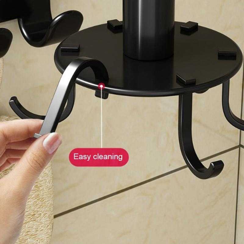 Rak Gantungan Alat Dapur Memasak Hanger 8 Hook Strong Adhesive Perekat 7RHZMABK