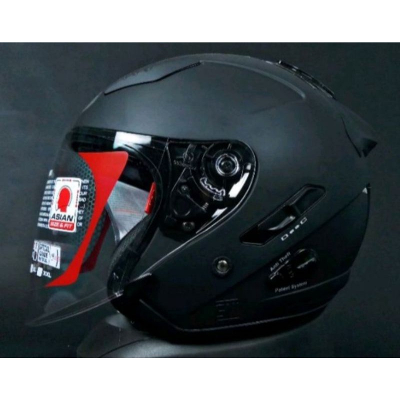 helm kyt galaxy plat r black doff