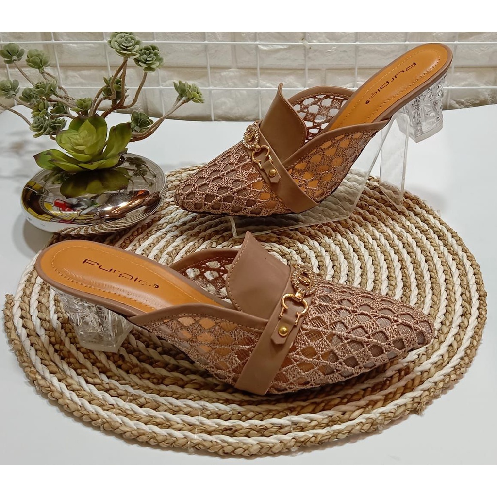 Sandal Purple Y026 - Sepatu Wanita Heels - Heels Shoes Purple