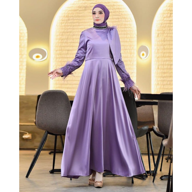 Gamis satin silk import