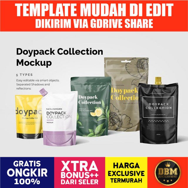 Doypack Mockup Collection - Photoshop