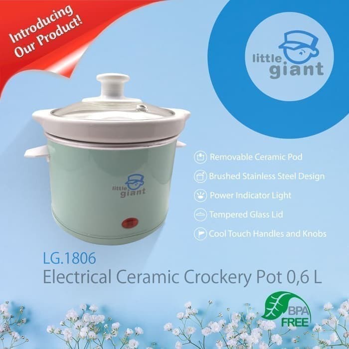 (PALET KAYU) Little Giant - LG1806 Electrical Slow Cooker 0.6L