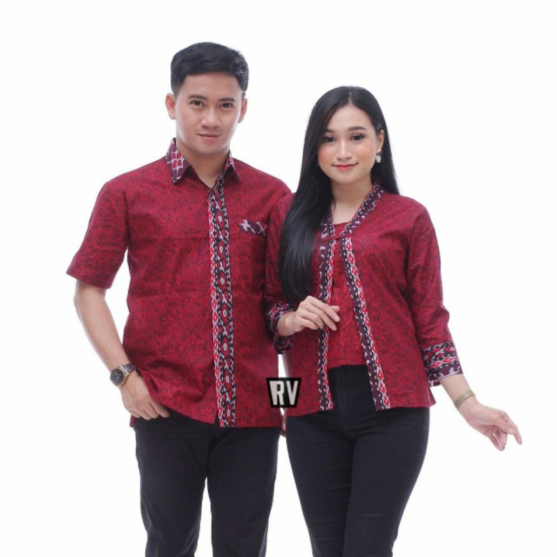 Batik Couple_Maora Sania Ruffle Batik Couple Ori Ndoro Jowi DNT Garansi Termurah