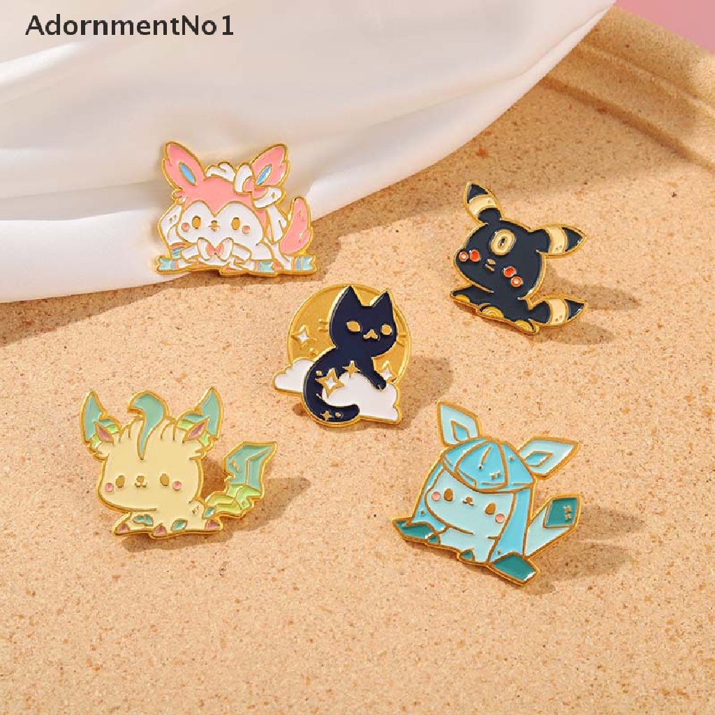 (AdornmentNo1) Bros / Pin Bahan alloy Desain Pikachu / Kucing / monster Kartun Kreatif Untuk Wanita