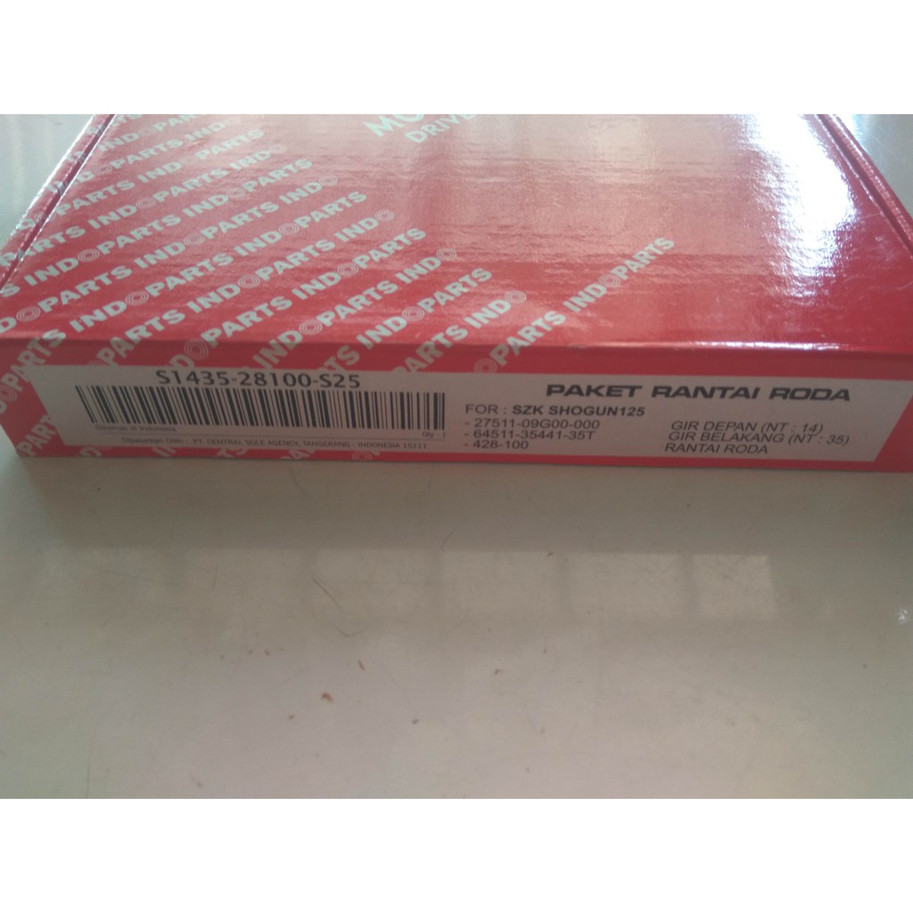 Gearset Atau Rantai Roda Suzuki S25 Shogun 125 Indopart Komplit